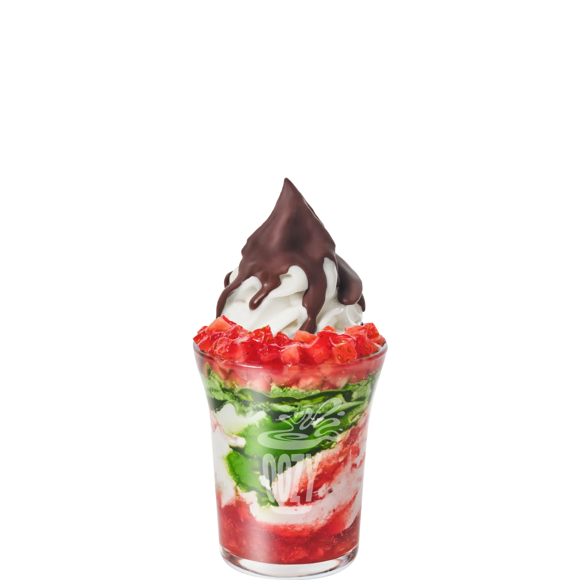 말차 딸기 초코쉘 아이스크림