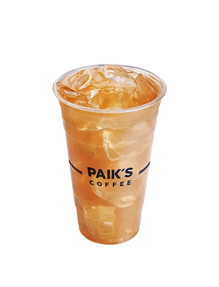 제로슈거 납작복숭아 아이스티