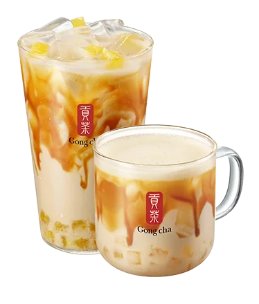 리얼 애플 카라멜 밀크티